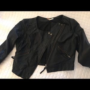 Free people faux leather jacket